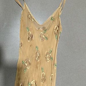 Betsy Johnson sheer embroidery flowers